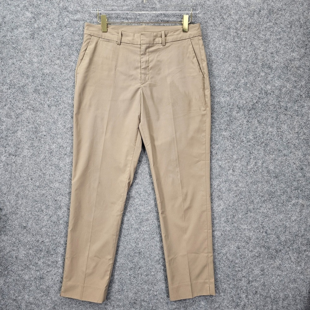 Uniqlo Pants Womens Large Beige Performance Light Career Work Minimalist 30x25